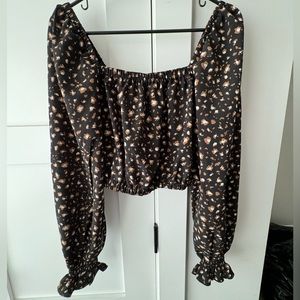 Cheetah print crop top